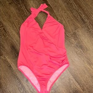 J.Crew coral One Piece Swimsuit women’s size 16 (worn once)